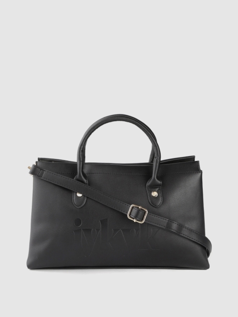 

IYKYK Black Textured Structured Handheld Bag