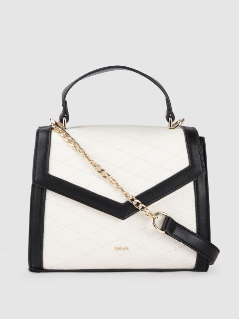 

IYKYK White Checked Structured Satchel