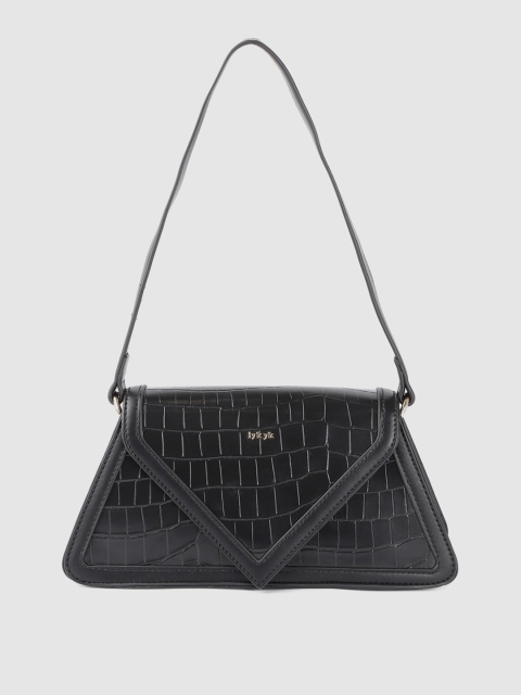 

IYKYK Black Textured Structured Handheld Bag