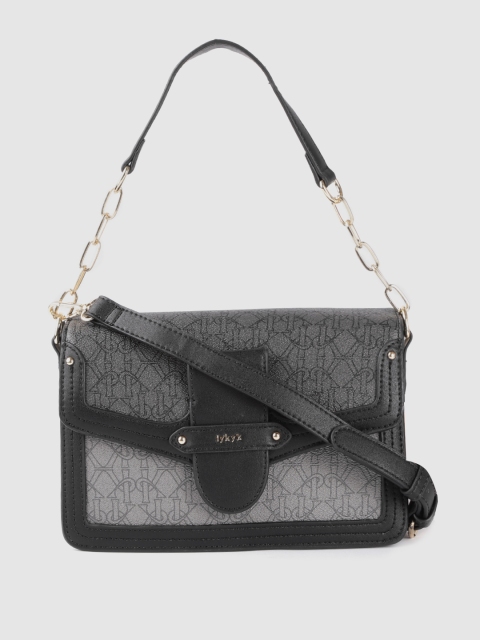 

IYKYK Black Printed Structured Handheld Bag