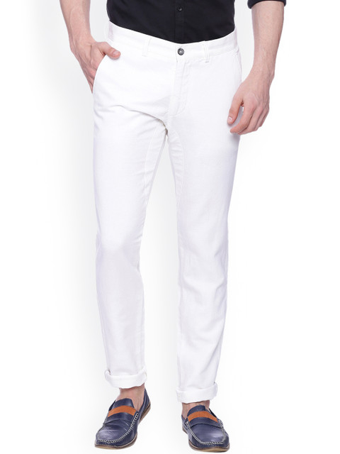 

Basics White Tapered Fit Chinos
