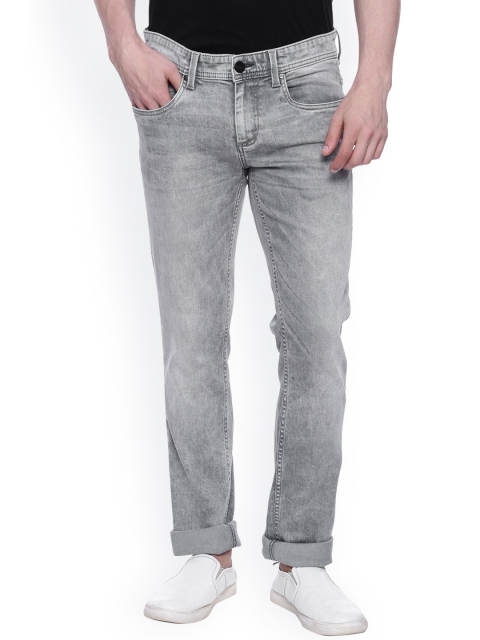 

Basics Men Grey Skinny Fit Low-Rise Stretchable Jeans