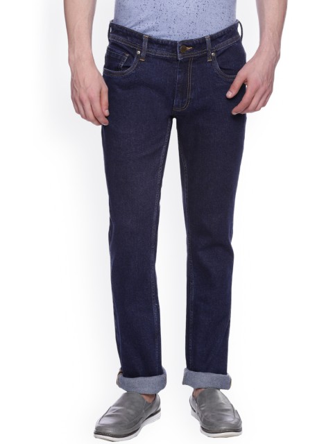 

Basics Men Navy Slim Fit Low-Rise Stretchable Jeans, Navy blue