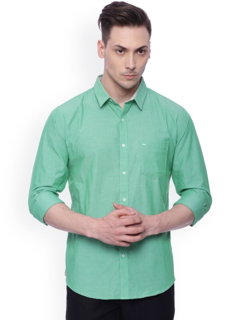 

Basics Men Green Slim Fit Casual Shirt