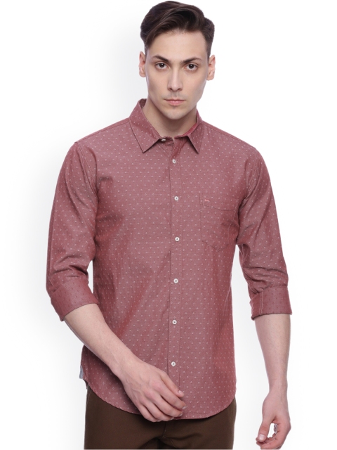

Basics Men Red Slim Fit Casual Shirt