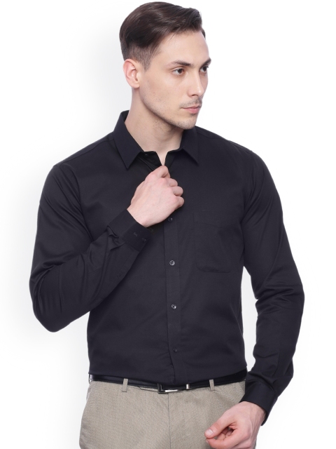 

Basics Men Black Slim Fit Semiformal Shirt
