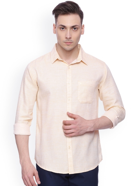 

Basics Men Yellow Slim Fit Casual Shirt