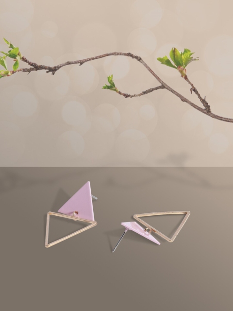 

LYKKEIN Multicoloured Geometric Studs Earrings, Multi