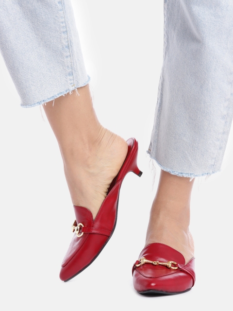 

IYKYK Women Maroon Solid Pumps