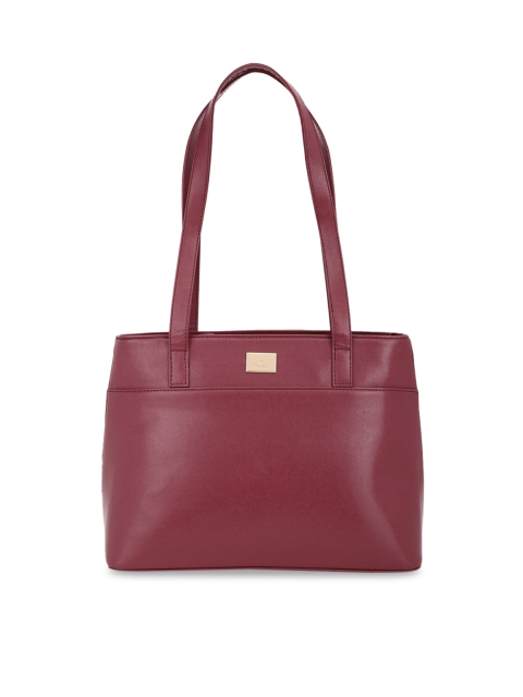 

Allen Solly Maroon PU Structured Shoulder Bag