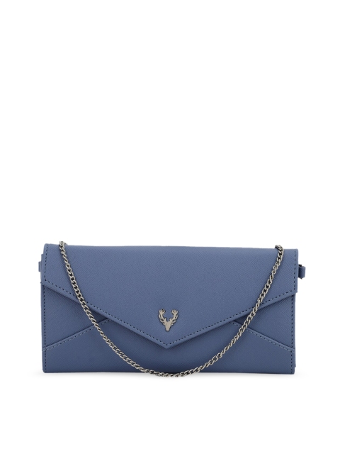 

Allen Solly Blue Textured PU Swagger Sling Bag with Bow Detail