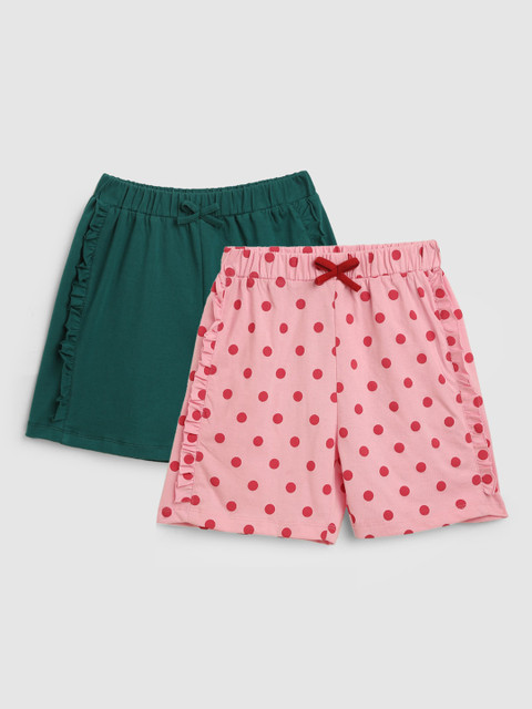 

YK Girls Multicoloured Printed Shorts, Multi
