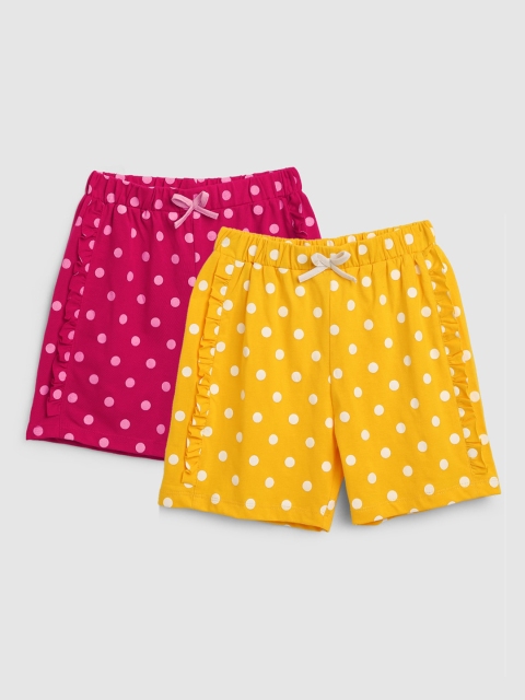 

YK Girls Multicoloured Printed Shorts, Multi