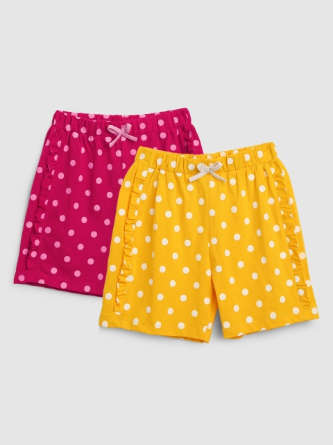 

YK Girls Multicoloured Printed Shorts, Multi