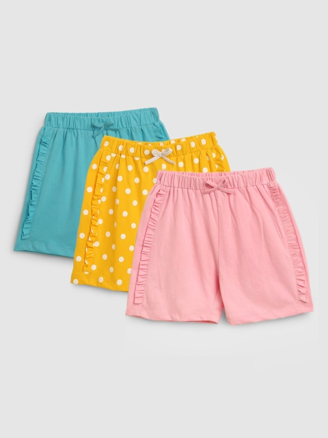 

YK Girls Multicoloured Printed Shorts, Multi