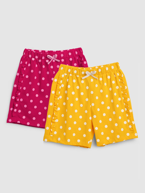 

YK Girls Multicoloured Printed Shorts, Multi