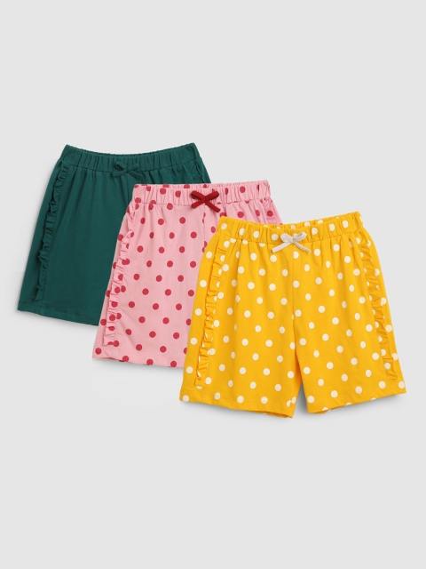 

YK Girls Multicoloured Printed Shorts, Multi
