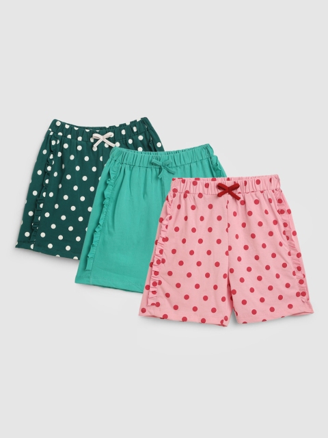 

YK Girls Multicoloured Printed Shorts, Multi