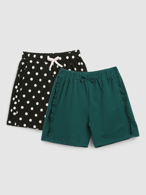 YK Girls Multicoloured Shorts, Multi