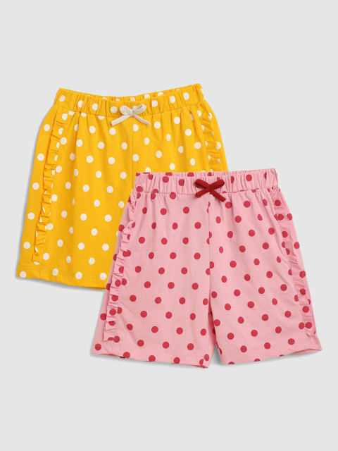 

YK Girls Multicoloured Printed Shorts, Multi