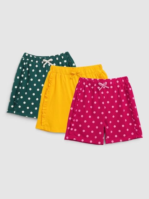 

YK Girls Multicoloured Printed Shorts, Multi
