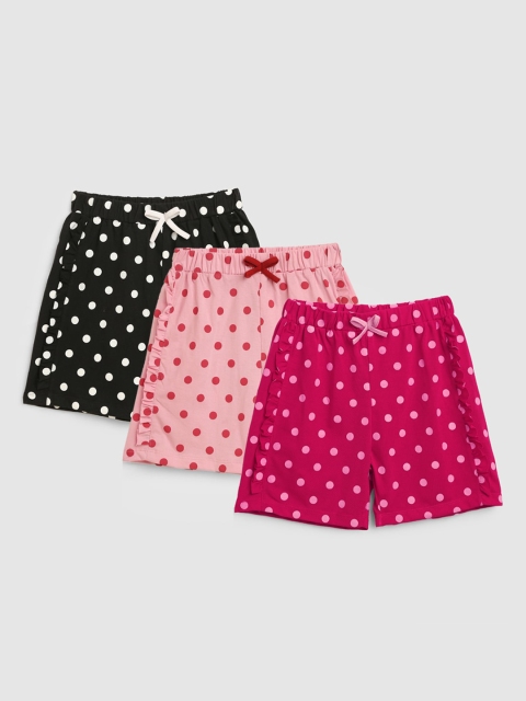 

YK Girls Multicoloured Printed Shorts, Multi