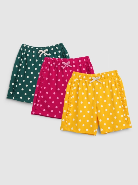 

YK Girls Multicoloured Printed Shorts, Multi