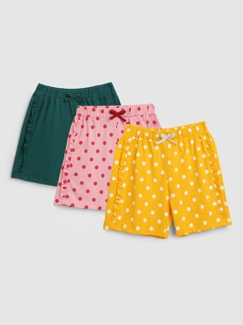 

YK Girls Multicoloured Printed Shorts, Multi