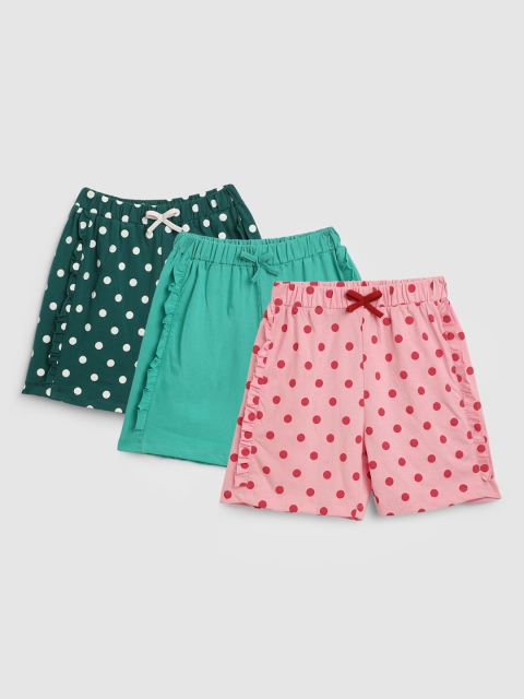 

YK Girls Multicoloured Printed Shorts, Multi