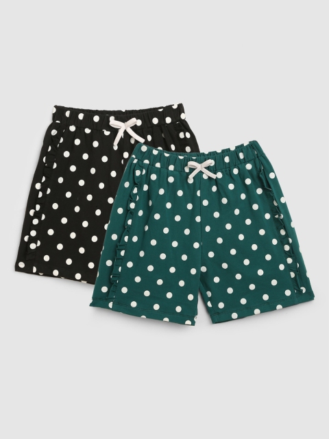 

YK Girls Multicoloured Printed Shorts, Multi