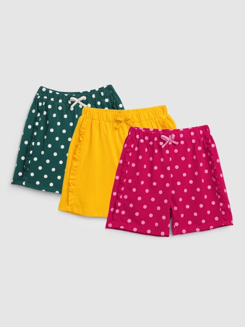 

YK Girls Multicoloured Printed Shorts, Multi