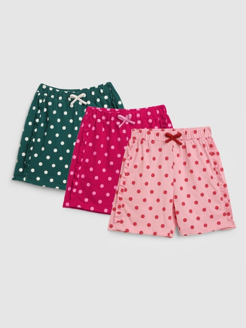 

YK Girls Multicoloured Printed Shorts, Multi