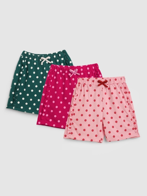 

YK Girls Multicoloured Printed Shorts, Multi