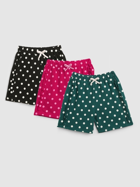 

YK Girls Multicoloured Printed Shorts, Multi