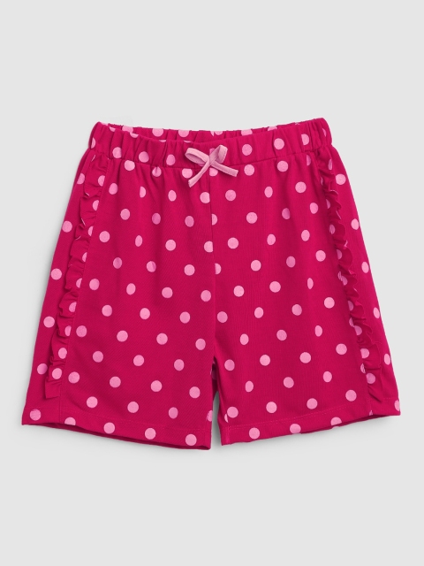 

YK Teen Girls Pink Printed Cotton Shorts