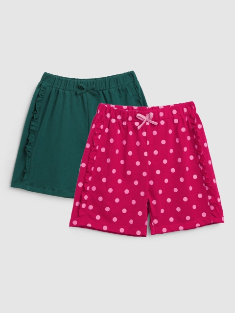 

YK Girls Multicoloured Printed Shorts, Multi