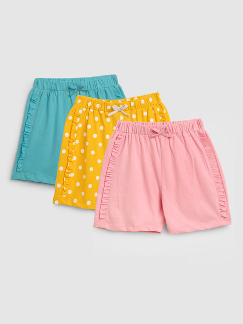 

YK Girls Multicoloured Printed Shorts, Multi