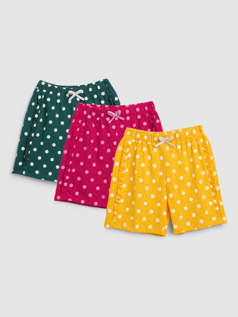 

YK Girls Multicoloured Printed Shorts, Multi