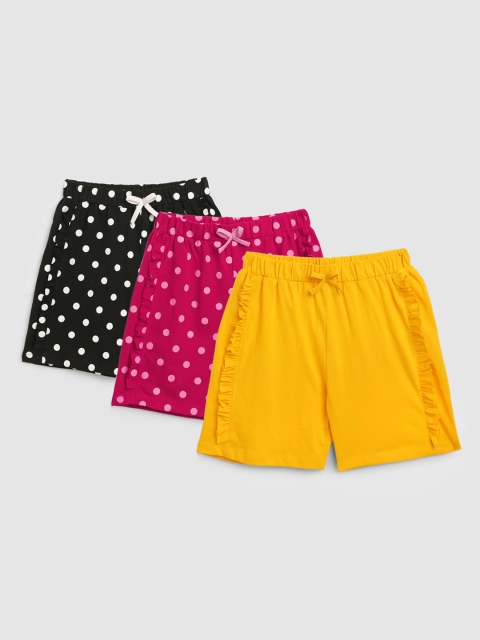

YK Girls Multicoloured Printed Shorts, Multi
