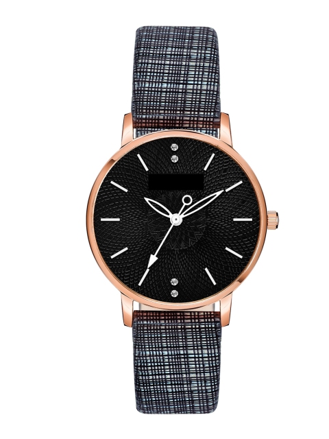 

Rage Enterprise Women Black Printed Dial & Black Leather Straps Analogue Watch