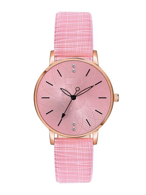 

Rage Enterprise Women Pink Printed Dial & Pink Leather Straps Analogue Watch