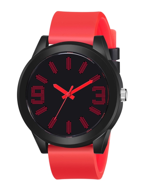 

Rage Enterprise Men Black Dial & Red Straps Analogue Watch