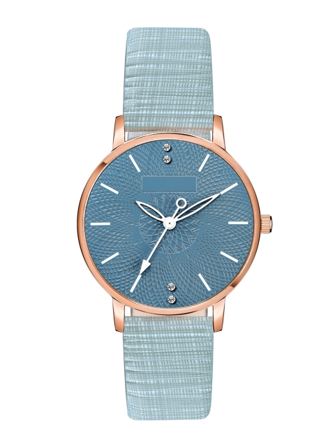 

Rage Enterprise Women Blue Printed Dial & Blue Leather Straps Analogue Watch