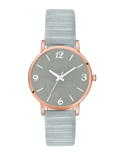 

Rage Enterprise Women Grey Printed Dial & Grey Leather Straps Analogue Watch
