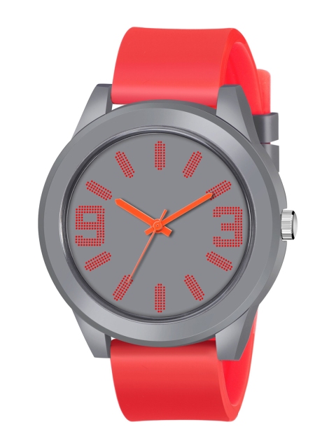 

Rage Enterprise Men Grey Dial & Red Straps Analogue Watch