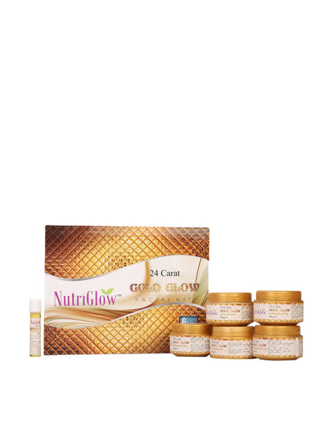 

NutriGlow Sustainable 6-Pieces of 24 Carat Gold Glow Facial Kit, 250g+10ml, Multi