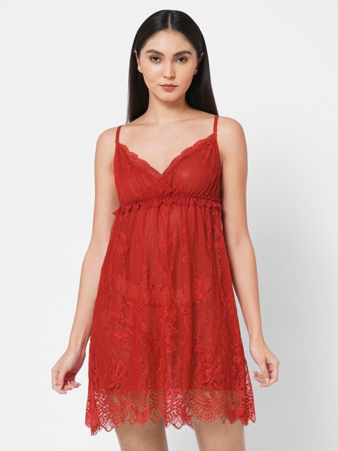 

FashionRack Red Net Baby Doll