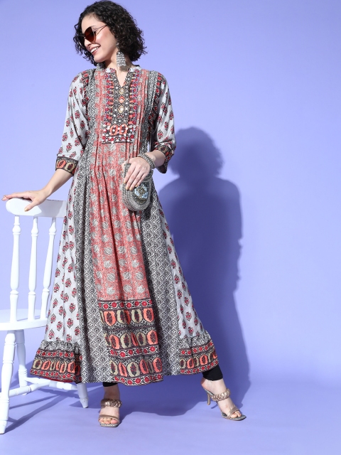 

ZOLA Women Stylish Black Modal Swirling Volume Kurta