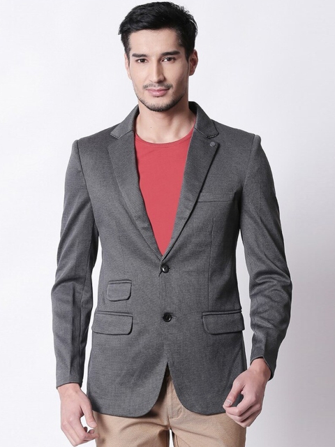 

SPYKAR Men Grey Solid Regular Fit Single Breasted Party Blazers