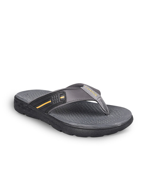 

Campus Men Grey & Black Thong Flip-Flops